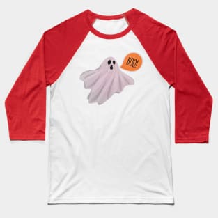 Cute Kawaii Halloween Boo Little Funny Ghost Baseball T-Shirt